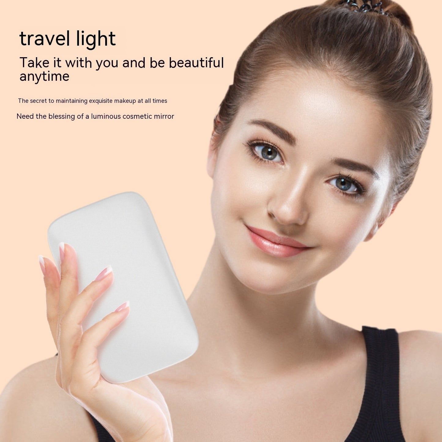 LED Double-Sided Makeup Mirror With Natural Lighting