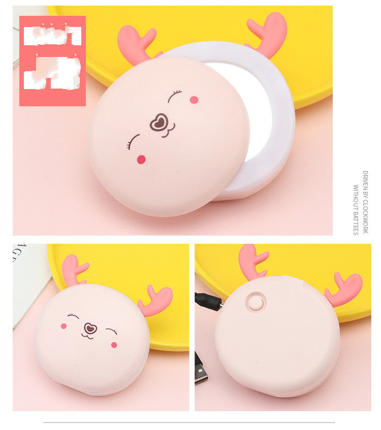 3-in-1 Hand Warmer, Power Bank & LED Makeup Mirror