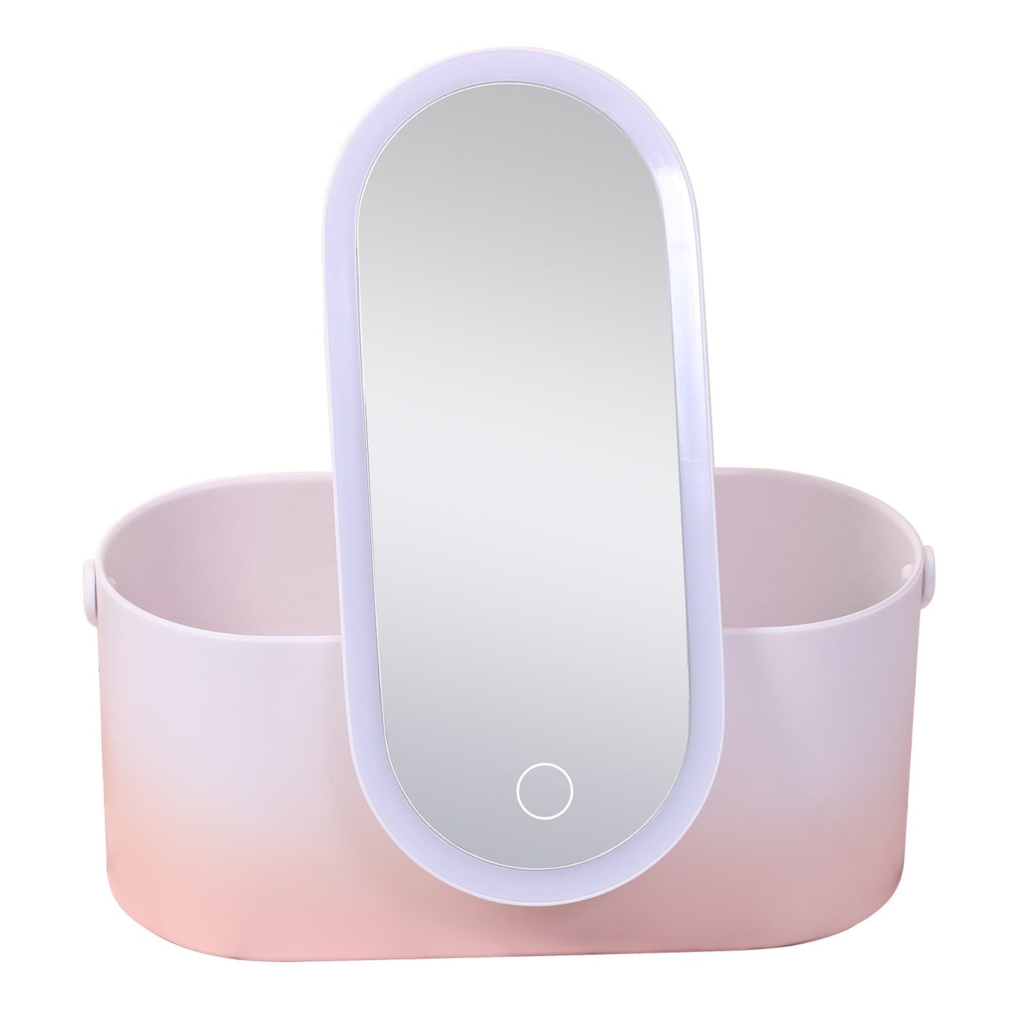 Portable Makeup Organizer with USB LED Mirror