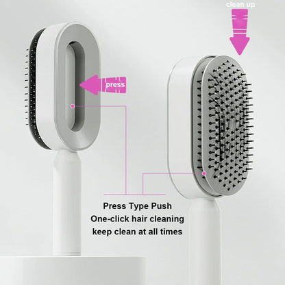 Self-Cleaning Hair Brush – Scalp Massage & Anti-Static