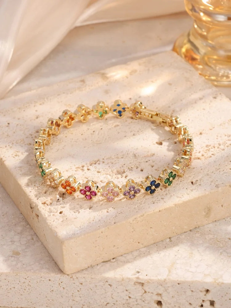 Crystal Flower Bracelet