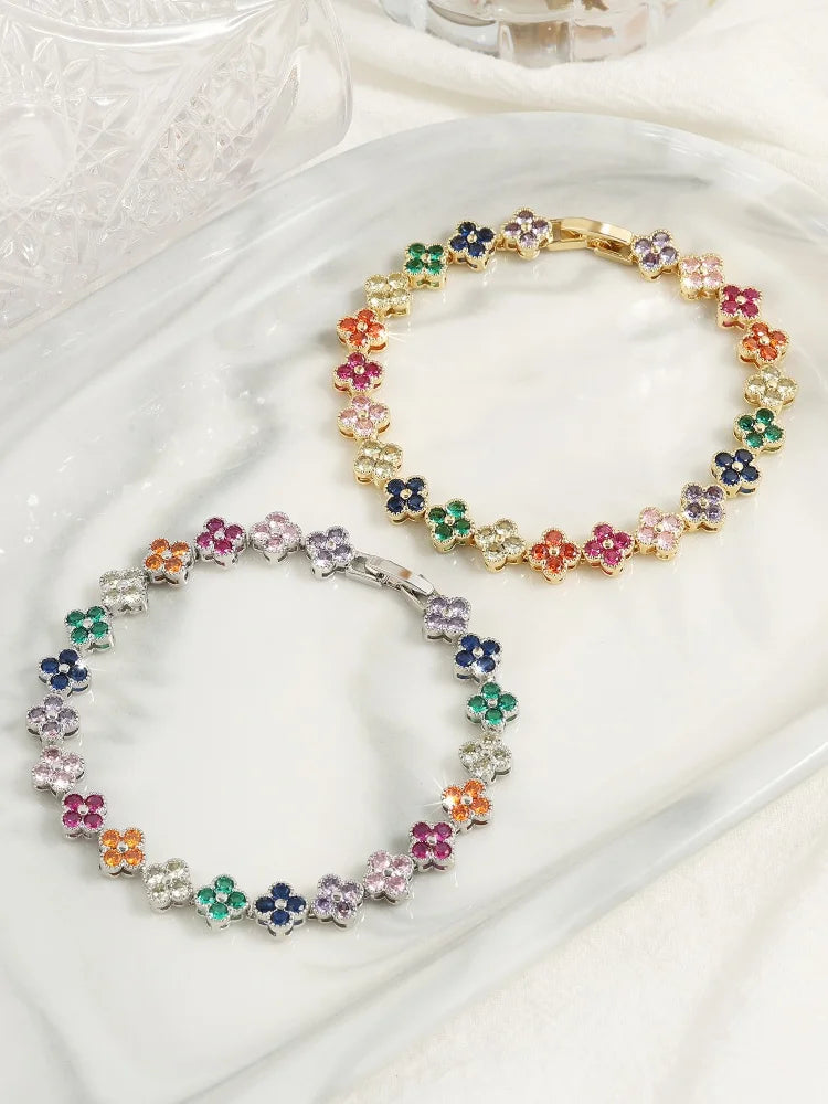 Crystal Flower Bracelet