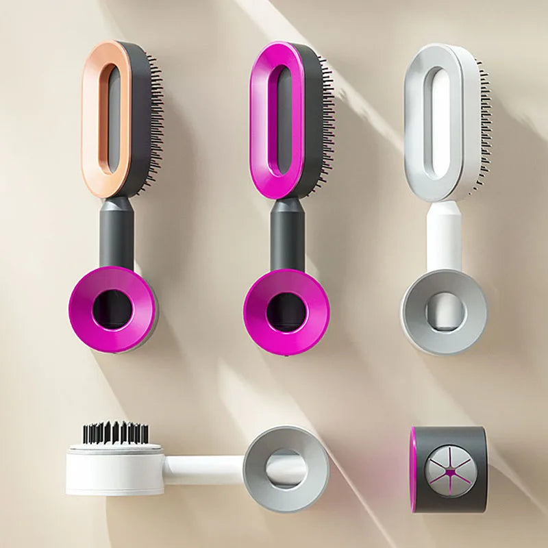 Self-Cleaning Hair Brush – Scalp Massage & Anti-Static