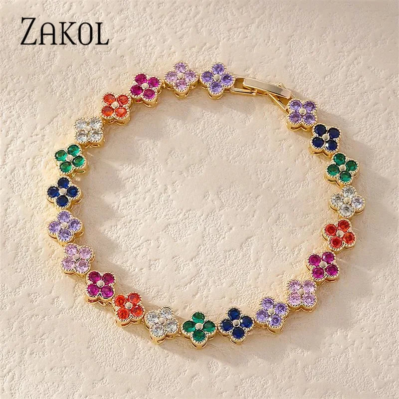 Crystal Flower Bracelet