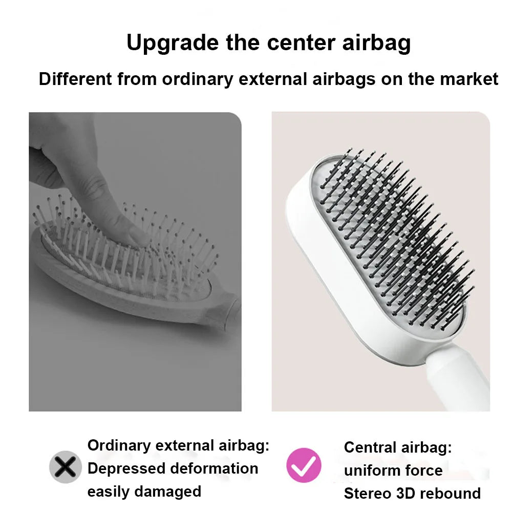 Self-Cleaning Hair Brush – Scalp Massage & Anti-Static